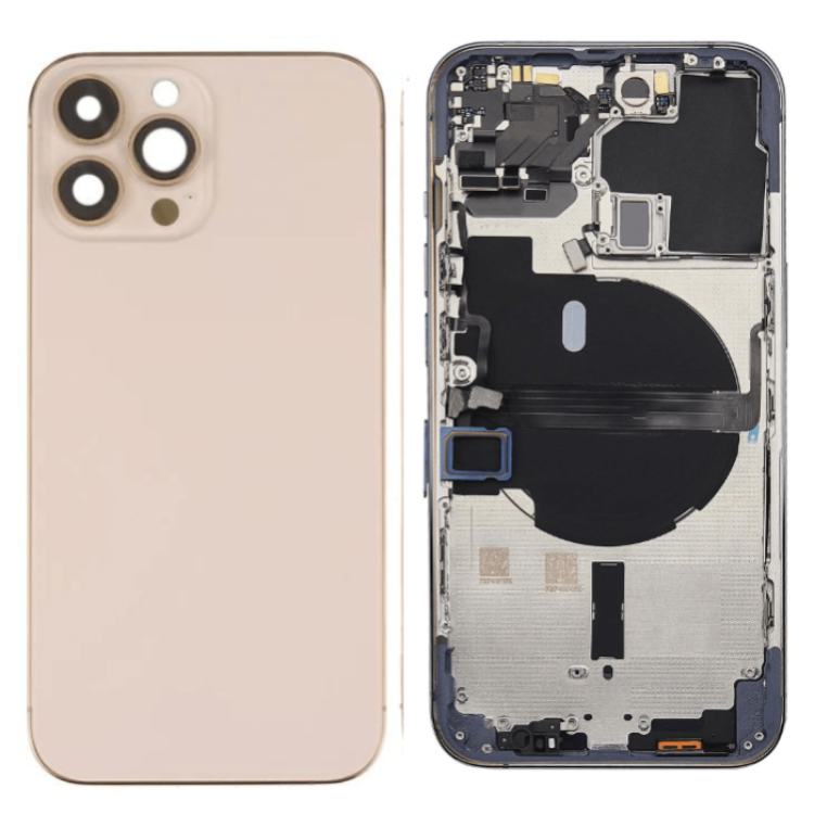 Replacement Back Housing compatible for iPhone 13 Pro - Gold - Best Cell Phone Parts Distributor in Canada, Parts Source Replacement Back Housing compatible for iPhone 13 Pro - Gold - Best Cell Phone Parts Distributor in Canada, Parts Source